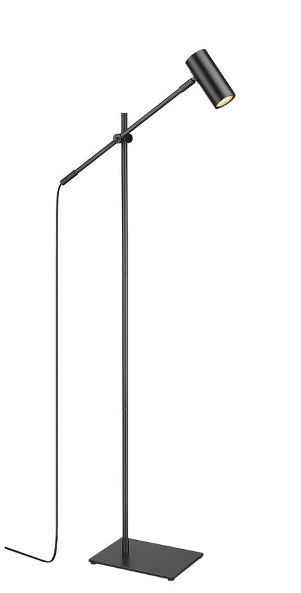 Z-Lite Calumet 49" Matte Black Aluminum Floor Lamp