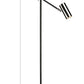 Z-Lite Calumet 49" Matte Black and Polished Nickel Aluminum Floor Lamp