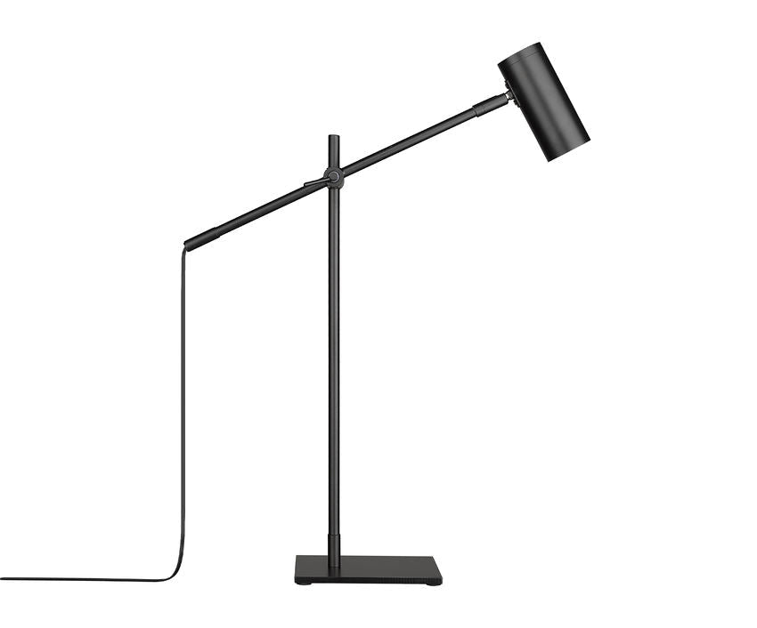 Z-Lite Calumet 6" 1-Light Matte Black Aluminum Table Lamp