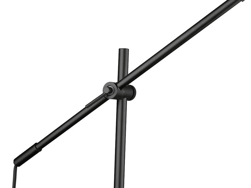 Z-Lite Calumet 6" 1-Light Matte Black Aluminum Table Lamp