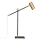 Z-Lite Calumet 6" 1-Light Matte Black and Olde Brass Table Lamp