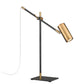 Z-Lite Calumet 6" 1-Light Matte Black and Olde Brass Table Lamp