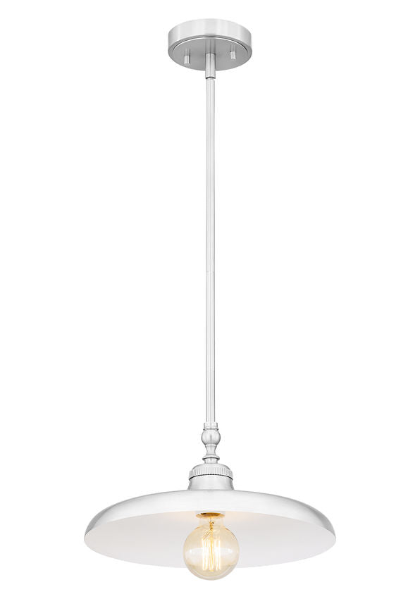 Z-Lite Camden 14" 1-Light Brushed Nickel Steel Pendant Light