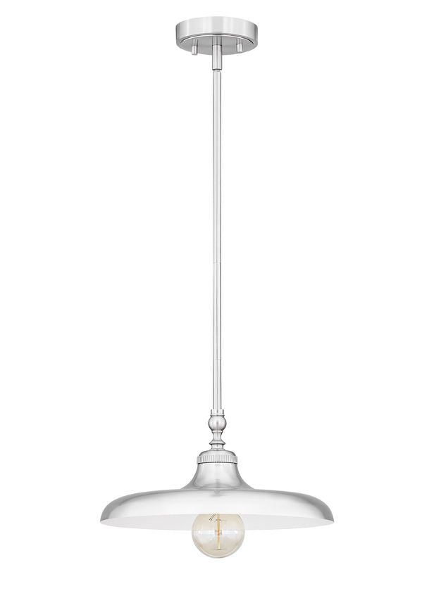 Z-Lite Camden 14" 1-Light Brushed Nickel Steel Pendant Light