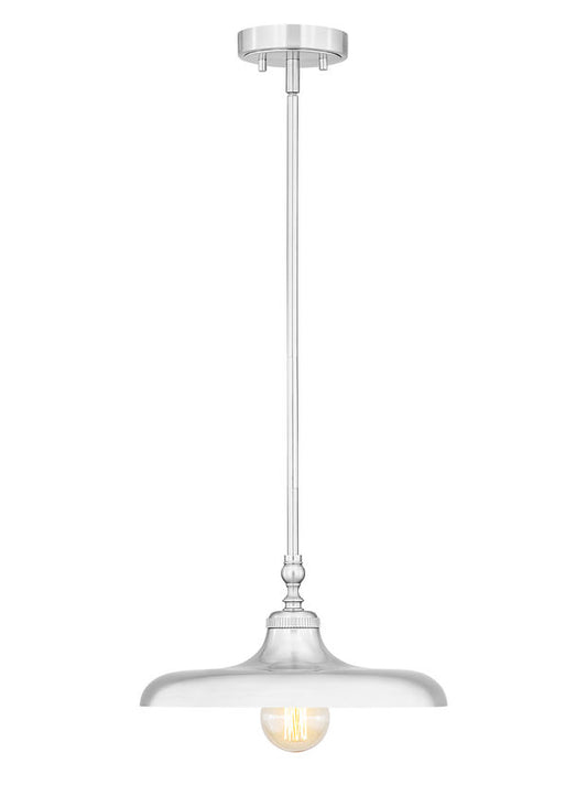 Z-Lite Camden 14" 1-Light Brushed Nickel Steel Pendant Light