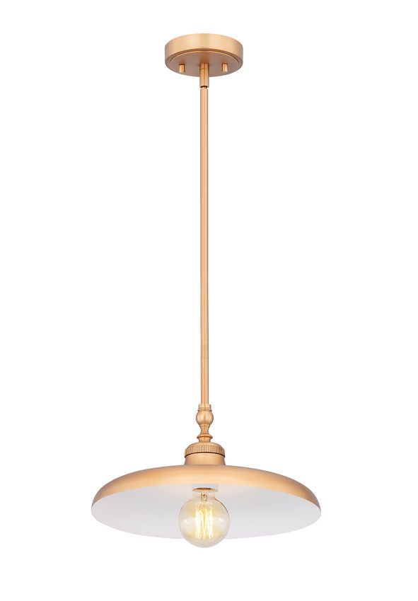 Z-Lite Camden 14" 1-Light Rubbed Brass Steel Pendant Light