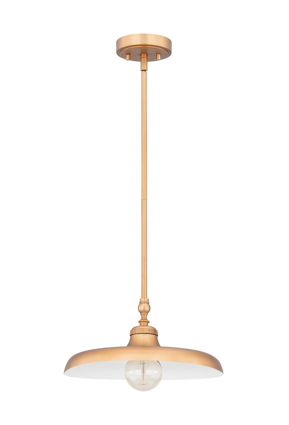 Z-Lite Camden 14" 1-Light Rubbed Brass Steel Pendant Light