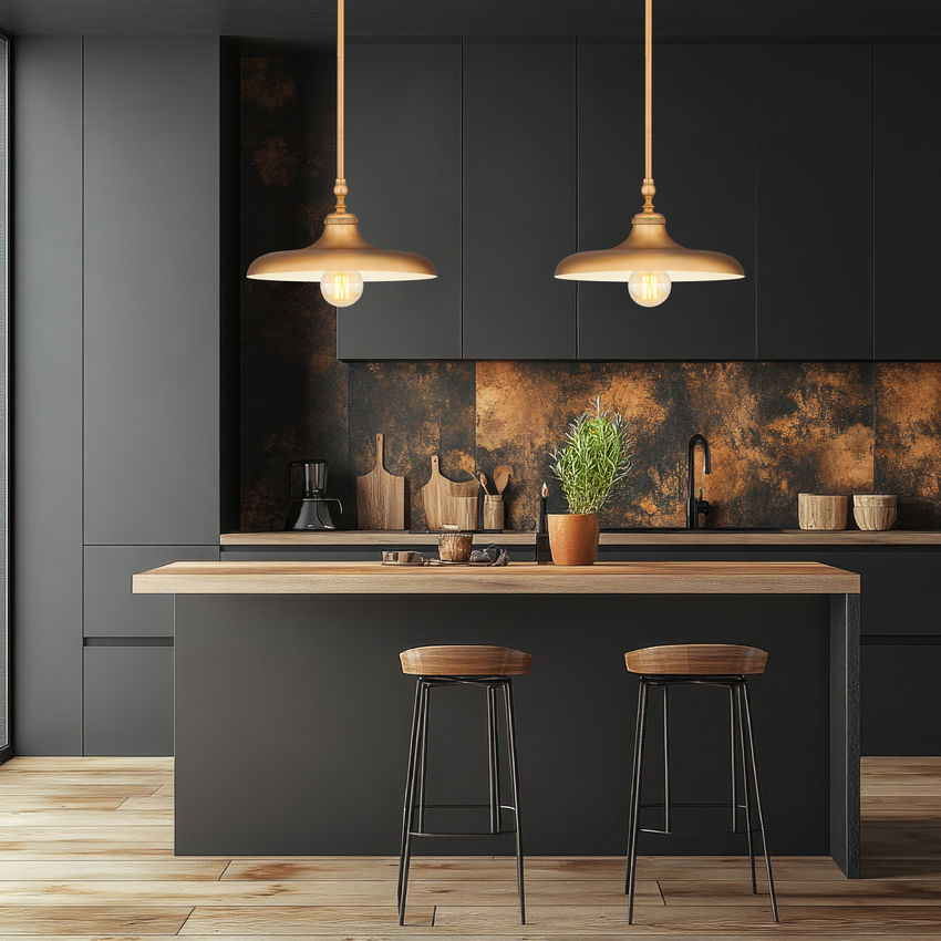 Z-Lite Camden 14" 1-Light Rubbed Brass Steel Pendant Light