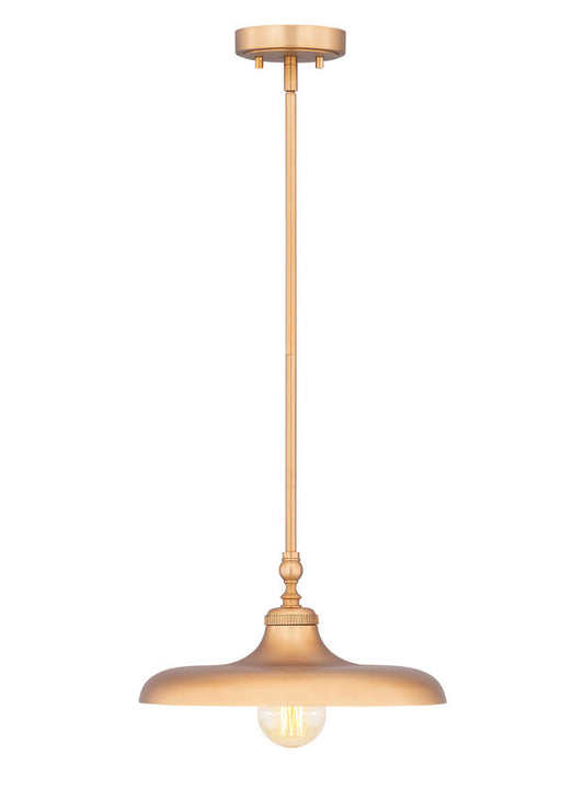 Z-Lite Camden 14" 1-Light Rubbed Brass Steel Pendant Light