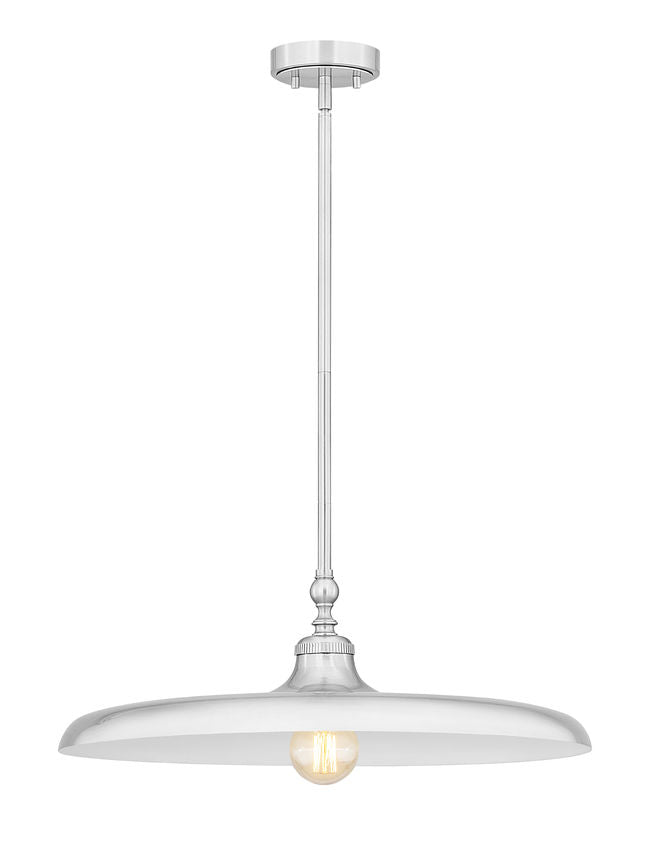 Z-Lite Camden 24" 1-Light Brushed Nickel Steel Pendant Light