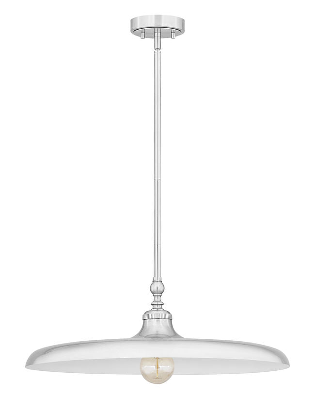 Z-Lite Camden 24" 1-Light Brushed Nickel Steel Pendant Light