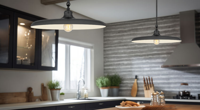 Z-Lite Camden 24" 1-Light Modern Bronze Steel Pendant Light