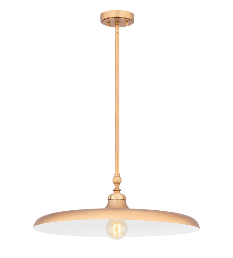 Z-Lite Camden 24" 1-Light Rubbed Brass Steel Pendant Light