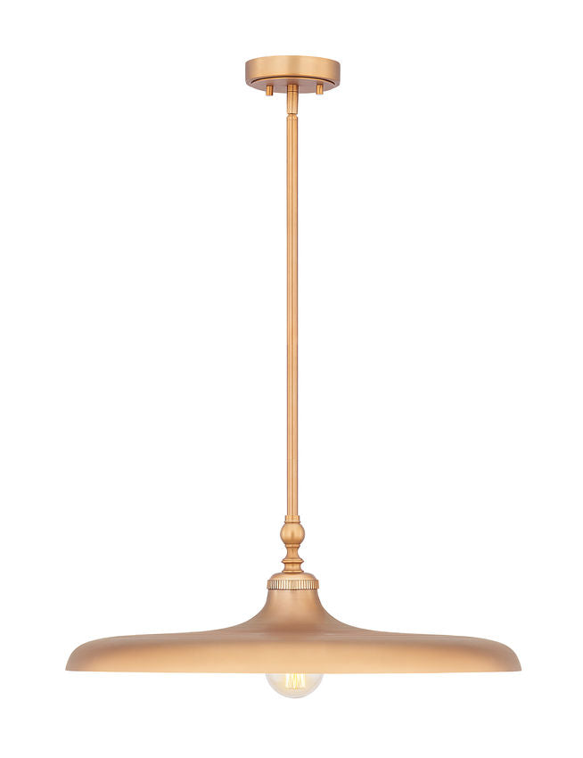Z-Lite Camden 24" 1-Light Rubbed Brass Steel Pendant Light