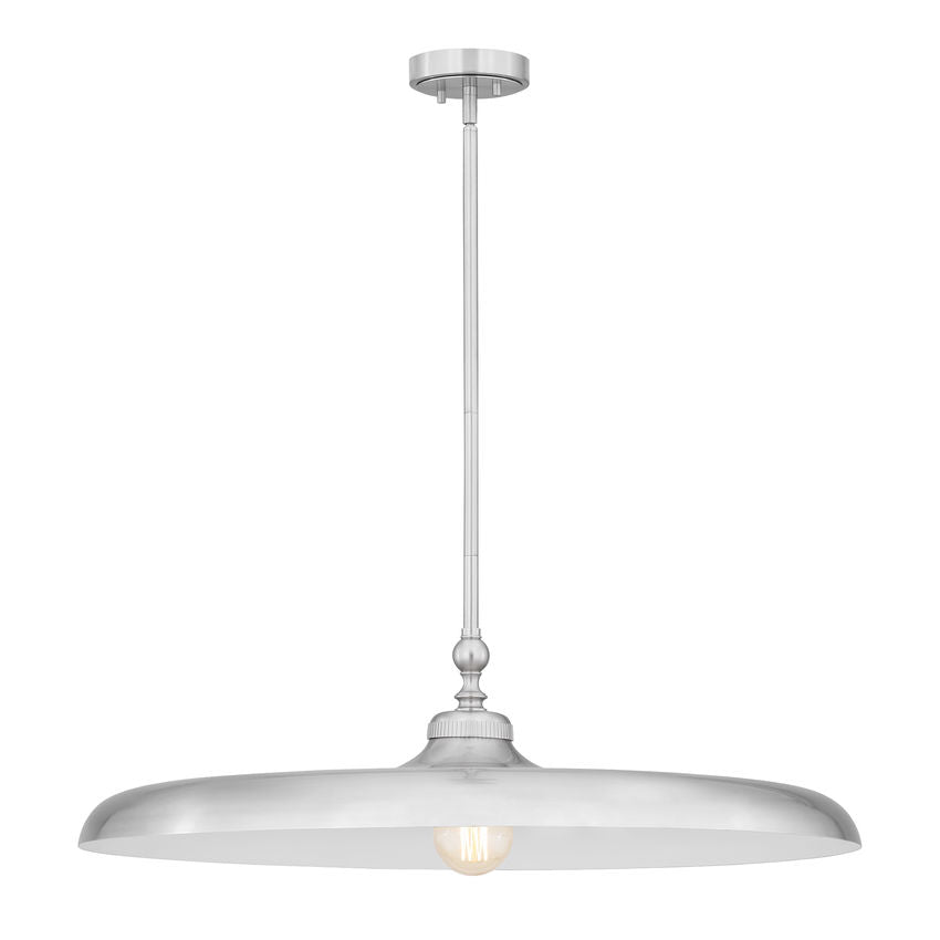 Z-Lite Camden 32" 1-Light Brushed Nickel Steel Pendant Light