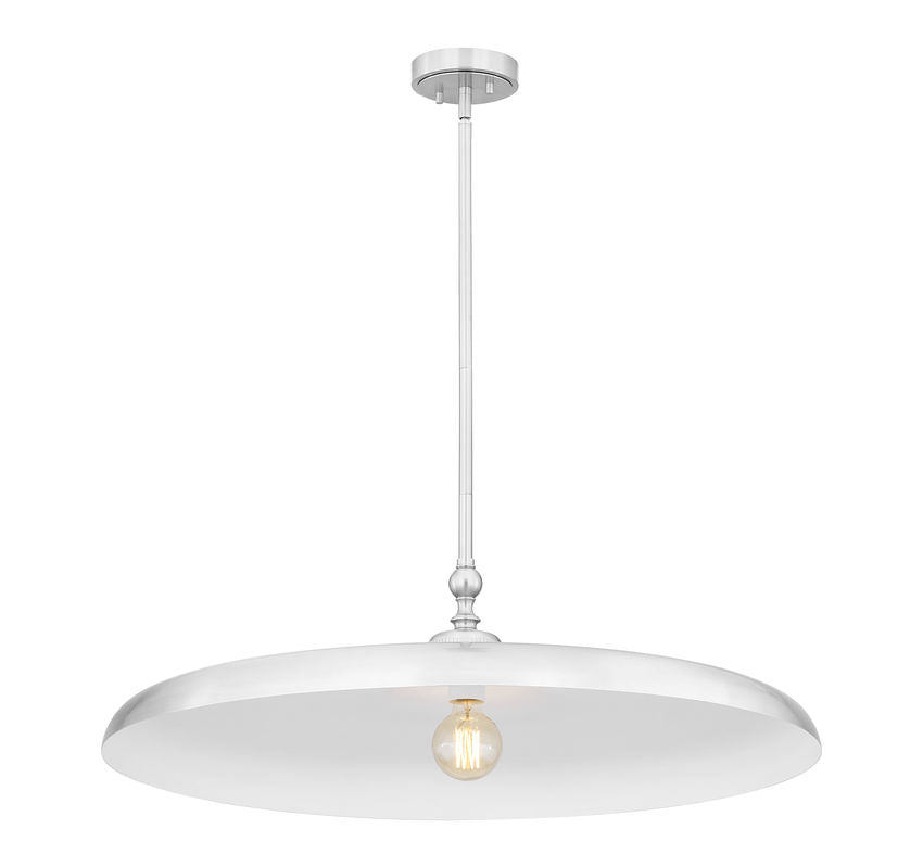 Z-Lite Camden 32" 1-Light Brushed Nickel Steel Pendant Light