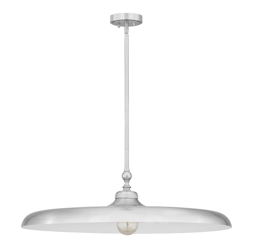 Z-Lite Camden 32" 1-Light Brushed Nickel Steel Pendant Light