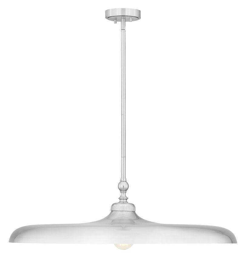 Z-Lite Camden 32" 1-Light Brushed Nickel Steel Pendant Light