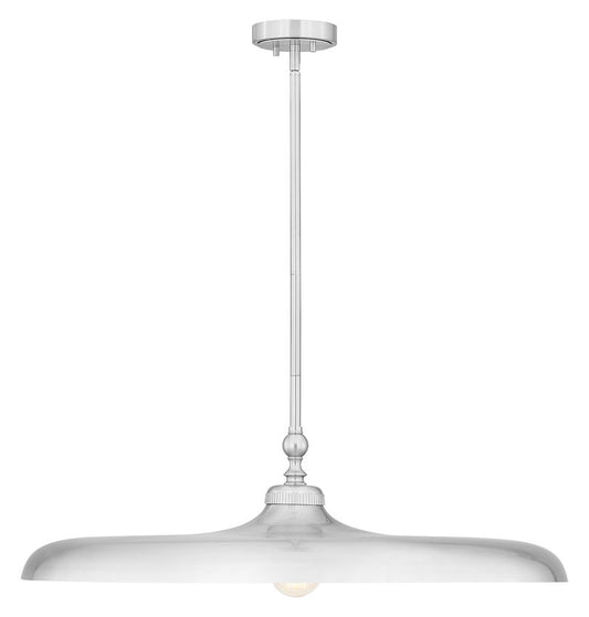 Z-Lite Camden 32" 1-Light Brushed Nickel Steel Pendant Light
