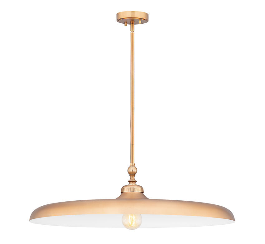 Z-Lite Camden 32" 1-Light Rubbed Brass Steel Pendant Light