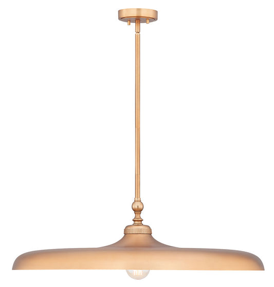 Z-Lite Camden 32" 1-Light Rubbed Brass Steel Pendant Light