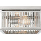 Z-Lite Camellia 12" 2-Light Polished Nickel Steel Flush Mount Lighting