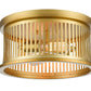 Z-Lite Camellia 13" 2-Light Brass Steel Flush Mount Lighting