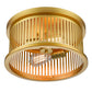 Z-Lite Camellia 13" 2-Light Brass Steel Flush Mount Lighting