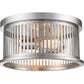 Z-Lite Camellia 13" 2-Light Brushed Nickel Steel Flush Mount Lighting