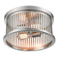 Z-Lite Camellia 13" 2-Light Brushed Nickel Steel Flush Mount Lighting