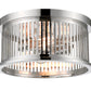 Z-Lite Camellia 13" 2-Light Polished Nickel Steel Flush Mount Lighting