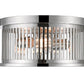 Z-Lite Camellia 13" 2-Light Polished Nickel Steel Flush Mount Lighting