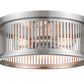 Z-Lite Camellia 16" 3-Light Brushed Nickel Steel Flush Mount Lighting