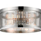 Z-Lite Camellia 16" 3-Light Polished Nickel Steel Flush Mount Lighting