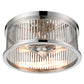 Z-Lite Camellia 16" 3-Light Polished Nickel Steel Flush Mount Lighting