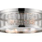 Z-Lite Camellia 20" 4-Light Polished Nickel Steel Flush Mount Lighting