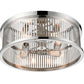 Z-Lite Camellia 20" 4-Light Polished Nickel Steel Flush Mount Lighting