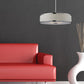 Z-Lite Cameo 24" 3-Light Chrome Pendant Light With White Linen Fabric Shade