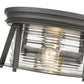 Z-Lite Cape Harbor 12" 2-Light Bronze Flush Mount Lighting With Clear Glass Shade