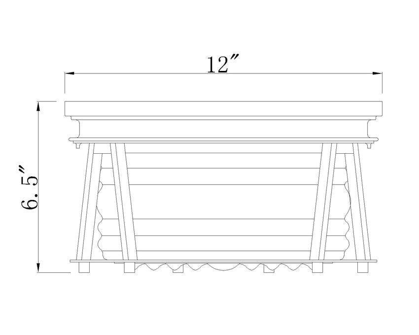 Z-Lite Cape Harbor 12" 2-Light Bronze Flush Mount Lighting With Clear Glass Shade