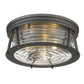 Z-Lite Cape Harbor 16" 3-Light Bronze Flush Mount Lighting With Clear Glass Shade