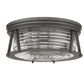 Z-Lite Cape Harbor 16" 3-Light Bronze Flush Mount Lighting With Clear Glass Shade