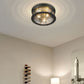 Z-Lite Cape Harbor 16" 3-Light Bronze Flush Mount Lighting With Clear Glass Shade