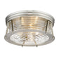 Z-Lite Cape Harbor 16" 3-Light Brushed Nickel Flush Mount Lighting With Clear Glass Shade