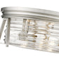 Z-Lite Cape Harbor 16" 3-Light Brushed Nickel Flush Mount Lighting With Clear Glass Shade