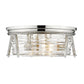 Z-Lite Cape Harbor 16" 3-Light Polished Nickel Flush Mount Lighting With Clear Glass Shade