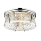 Z-Lite Cape Harbor 16" 3-Light Polished Nickel Flush Mount Lighting With Clear Glass Shade