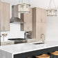 Z-Lite Cape Harbor 18" 3-Light Brushed Nickel Steel and Water Hammered Glass Shade Pendant Light