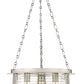 Z-Lite Cape Harbor 18" 3-Light Brushed Nickel Steel and Water Hammered Glass Shade Pendant Light