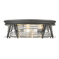 Z-Lite Cape Harbor 20" 4-Light Bronze Flush Mount Lighting With Clear Glass Shade